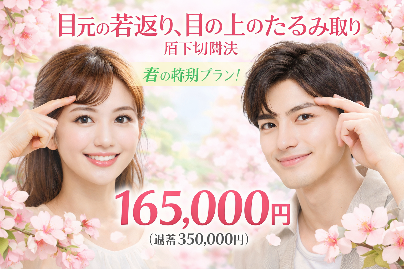 〈昇吾院長指名〉目の上のたるみ（眉下切開）60％off